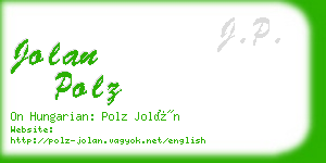 jolan polz business card